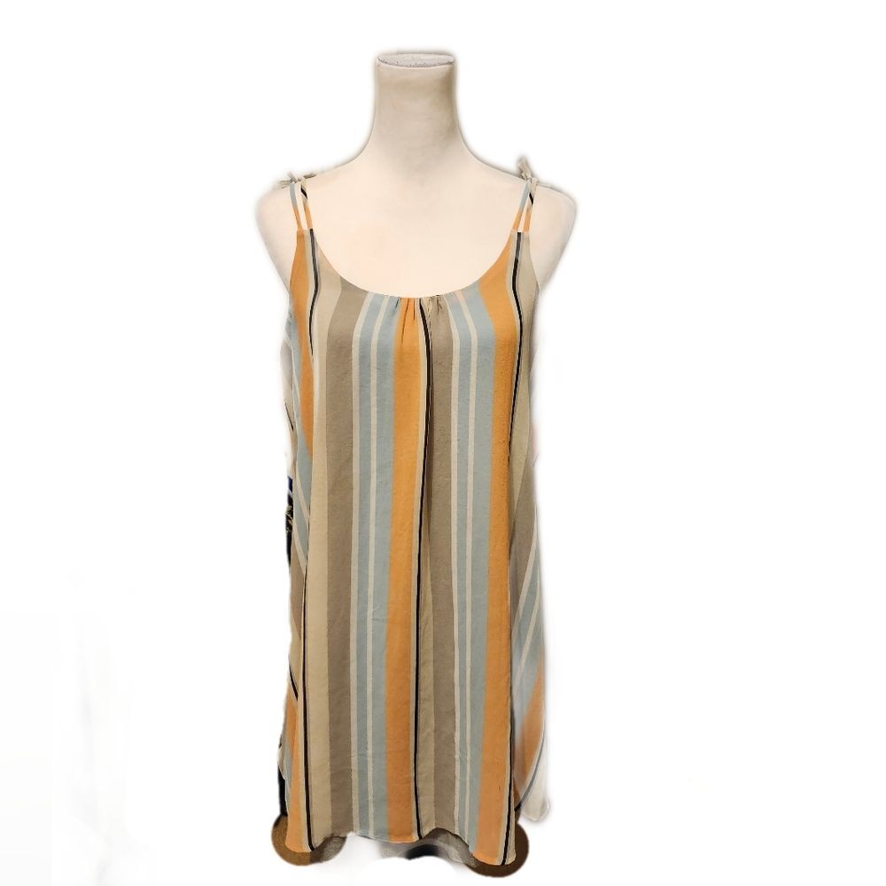 Anthropologie Layered Laurel Dress By Dolan, Vertical Stripes, Large
